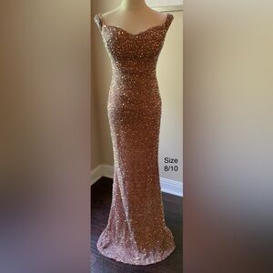 105 Elegant Sequin Evening Gown